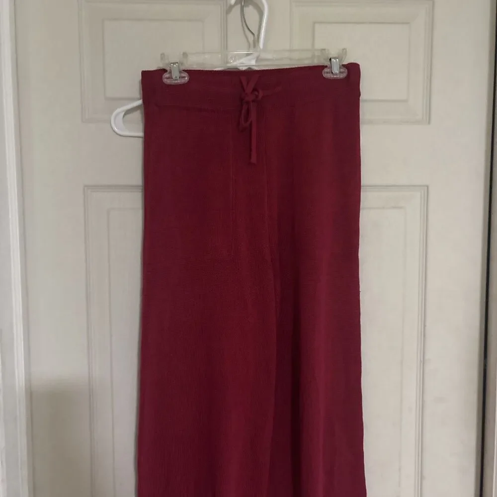 Free People Xs  Knit Pants Women Wide Leg  Beach Boho Fit Bottom